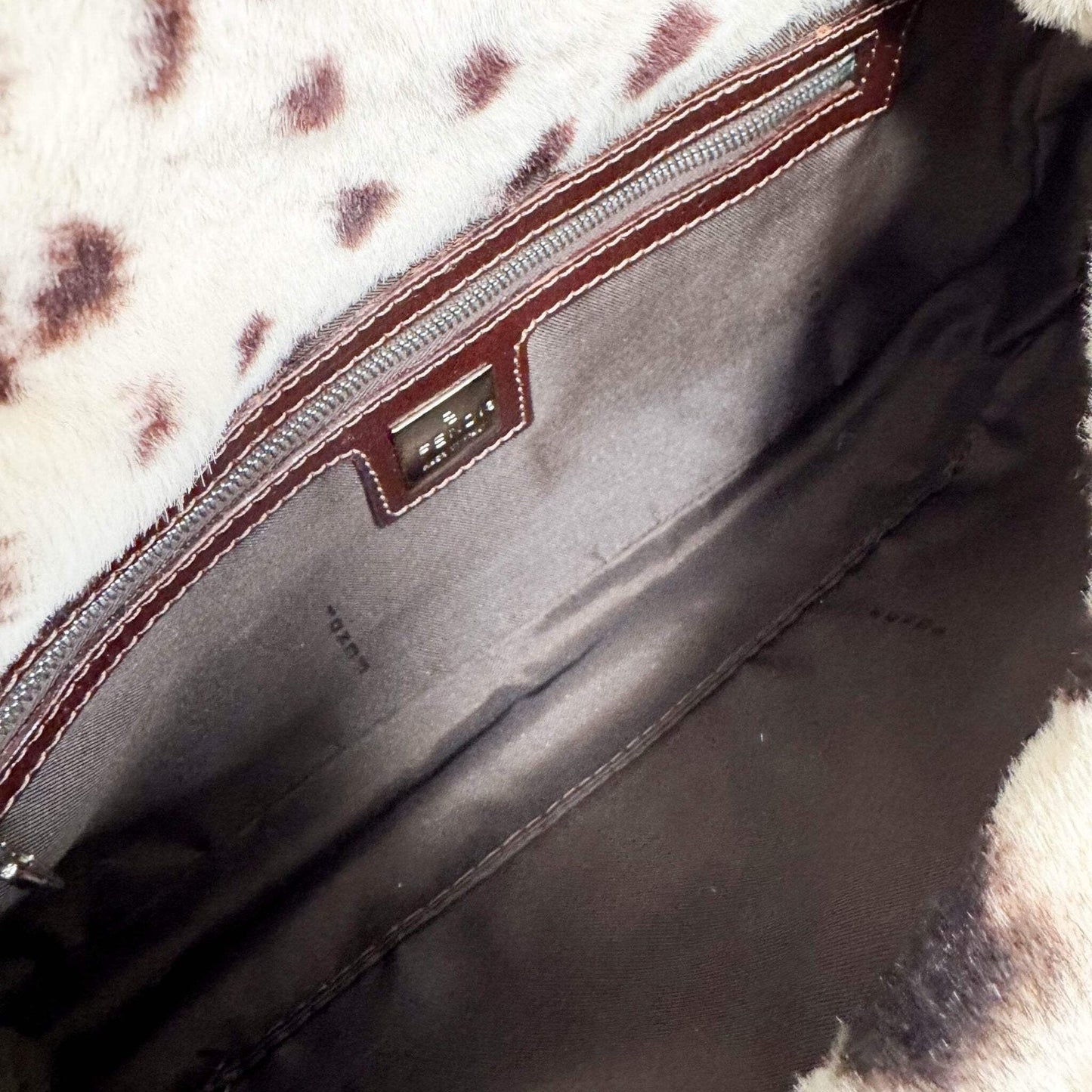 ★ Authentic FENDI Baguette Pony Hair Shoulder Bag Pre-owned ★