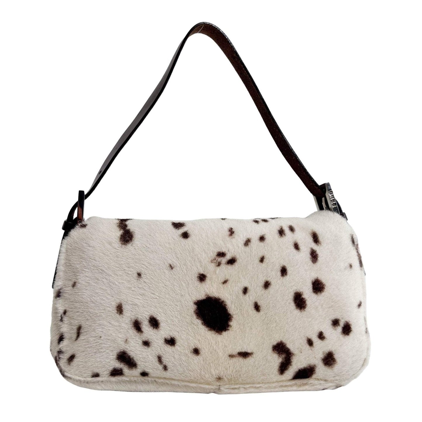 ★ Authentic FENDI Baguette Pony Hair Shoulder Bag Pre-owned ★