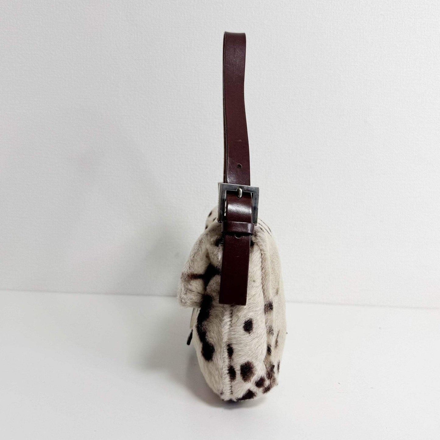 ★ Authentic FENDI Baguette Pony Hair Shoulder Bag Pre-owned ★