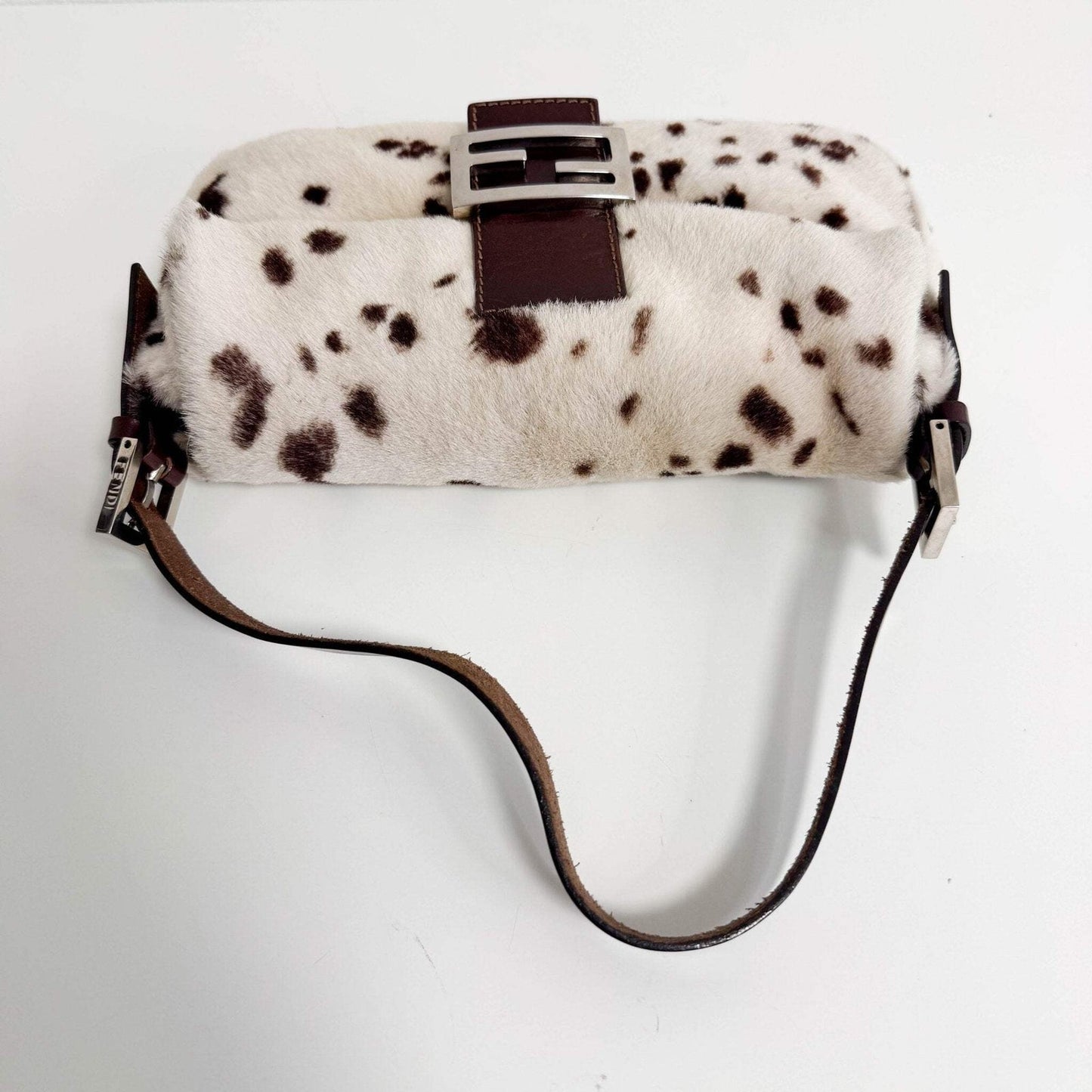 ★ Authentic FENDI Baguette Pony Hair Shoulder Bag Pre-owned ★