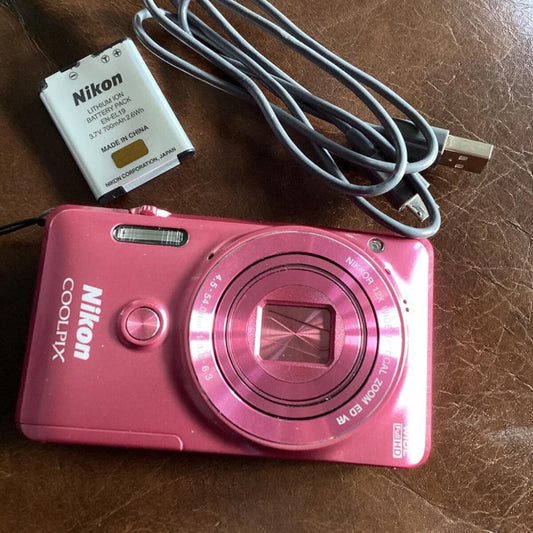 Nikon Coolpix S6900 Pink 16MP Digital Camera Tested Superb WiFi Flip screen ex++