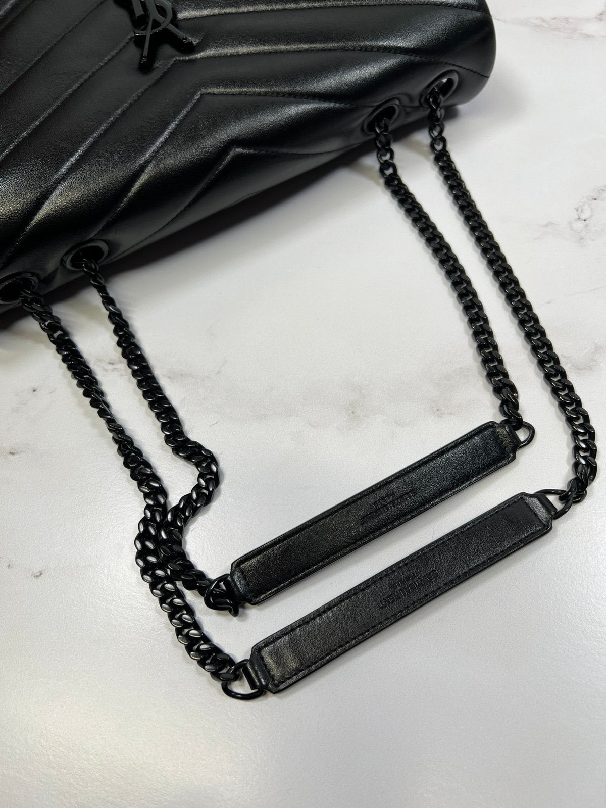 Authentic Pre-Owned YSL LouLou Medium Chain Shoulder Bag – Black on Black