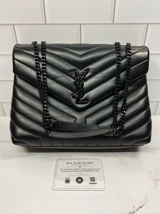 Authentic Pre-Owned YSL LouLou Medium Chain Shoulder Bag – Black on Black