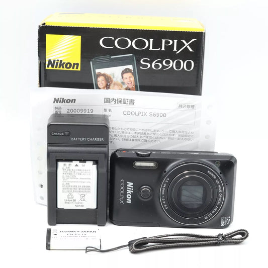 [NEAR MINT] Nikon COOLPIX S6900 Black 16.2 MP Compact Digital Camera From Japan